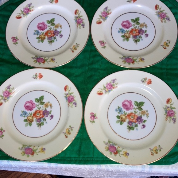 ROSE CHINA made OCCUPIED JAPAN, Dresden floral design, 4 set $45 - Picture 1 of 8